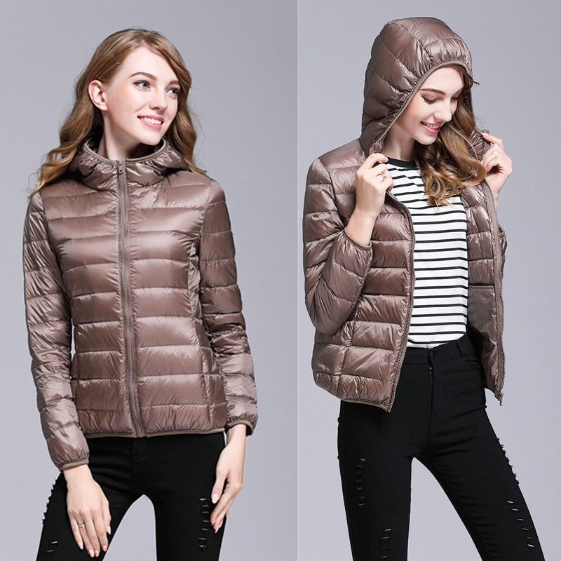 Lightweight Hooded Down Jacket