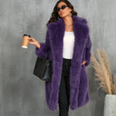 Mid-length Plush Fur Coat