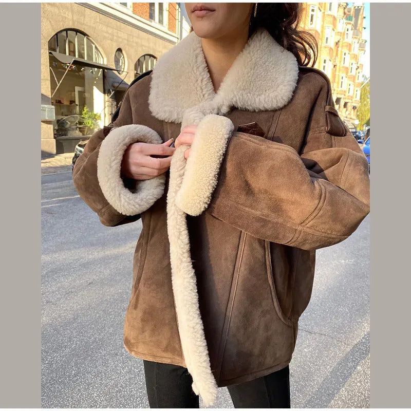 Winter Lamb Wool Warm Coat