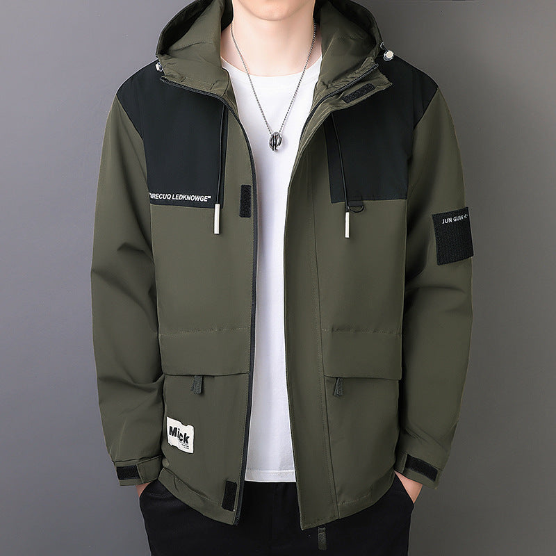 Men's Windproof Loose Hooded Jacket