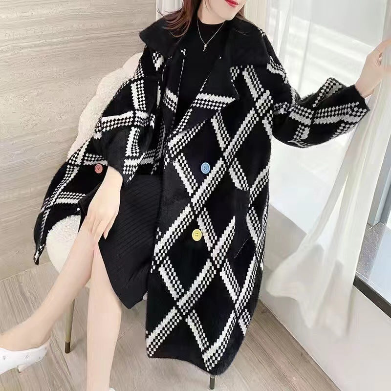 Mid-length Faux Mink Coat