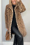 Leopard Print Plush Mid-length Coat