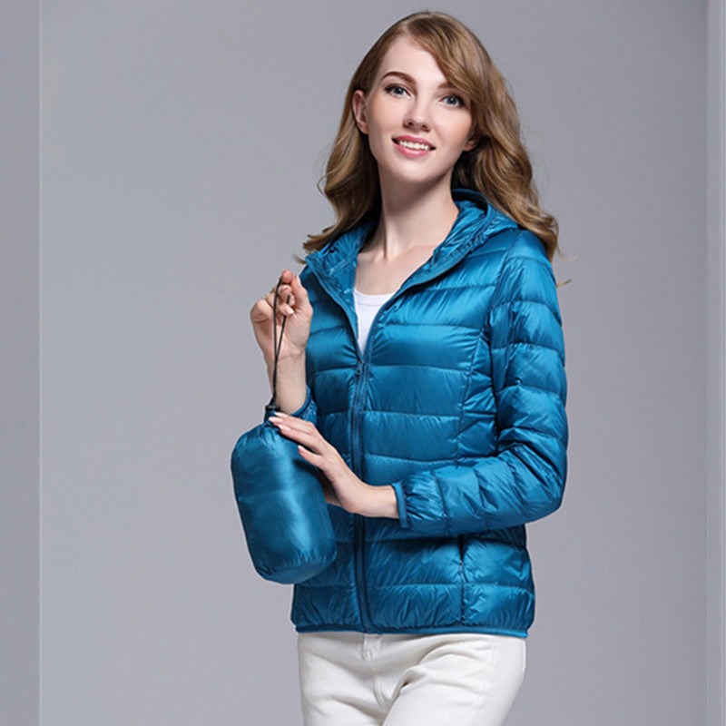 Lightweight Hooded Down Jacket