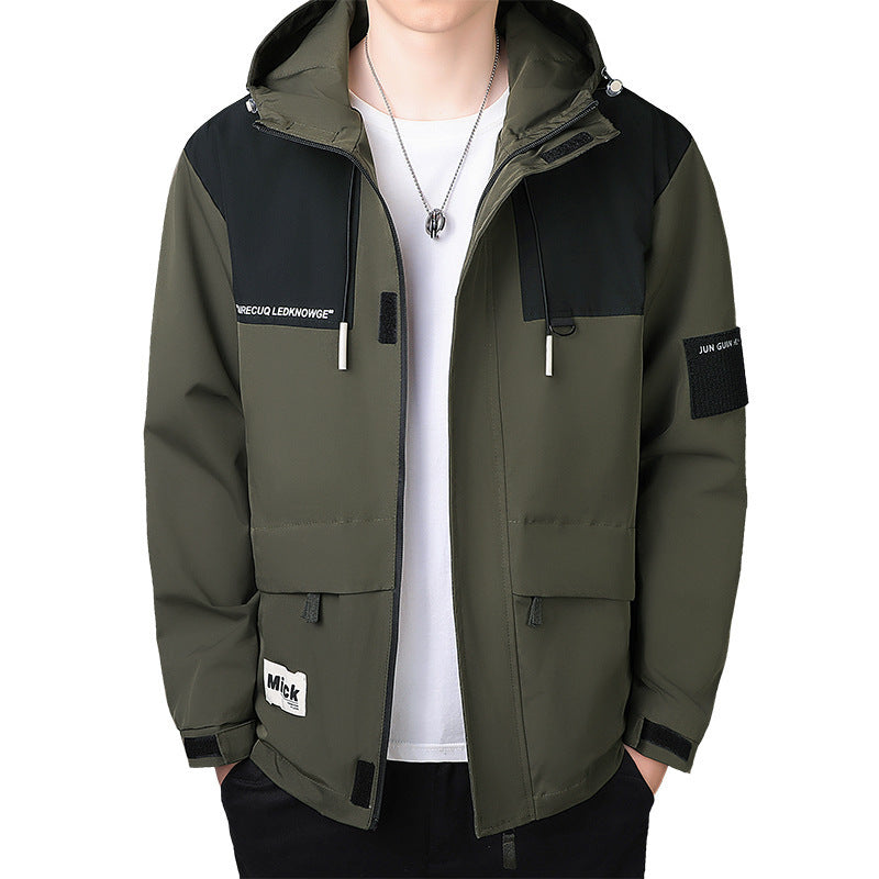 Men's Windproof Loose Hooded Jacket